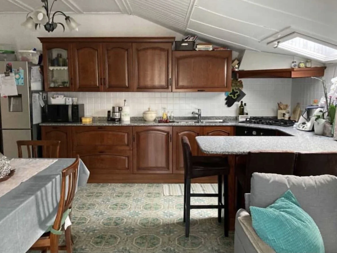 Two tone wood kitchen deals